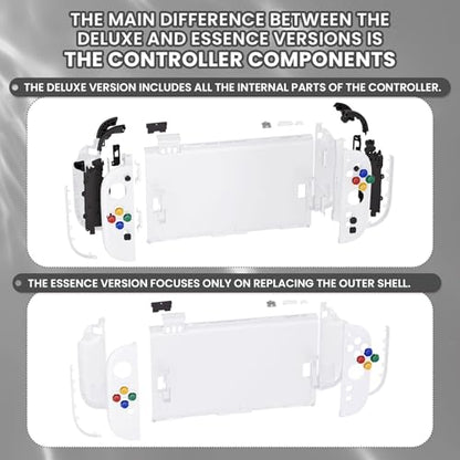 eXtremeRate DIY Replacement Shell Buttons for Nintendo Switch 2, Custom Full Set Rear Back Plate Controller Housing with Buttons for Switch 2 Handheld Console & Joycon 2 - Deluxe Version - White - color: White