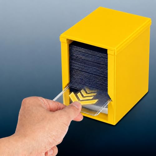Card Game Holder, Toploader Dispenser Card Funny Commander case (Yellow) - color: Yellow
