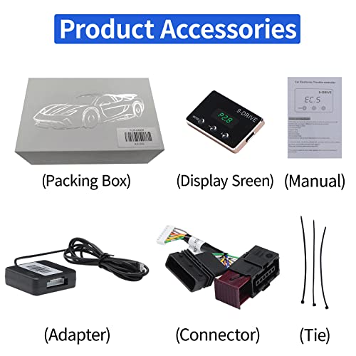 Throttle Response Controller, 9 Drive 9-Mode Smart Electronic Racing Pedal Accelerator for Dodge RAM 1500 New Body Style Wrangler JL Gladiator JT NISSAN Titan Trucks Chevrolet(809)