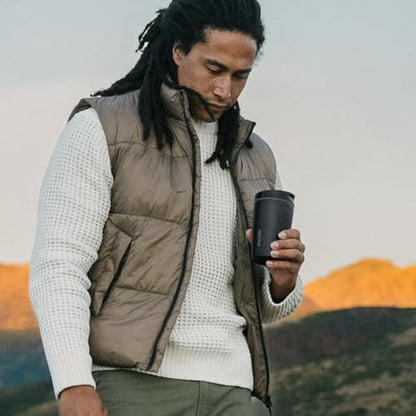 Owala SmoothSip Slider Insulated Travel Coffee Cup 12 oz Very Very Dark - color: Very, Very Dark, size: 12 Ounces