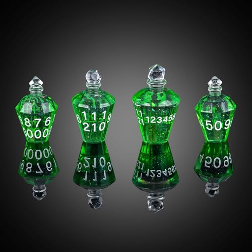 7PCS Potion DND Dice Set,Transparent Sharp Edge Die Set D&D RPG Polyhedral Dice,for Dungeons and Dragons TTRPG Games Roleplaying Games.(Light Green) - color: Light Green