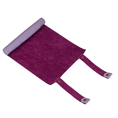 Cusdie 2 in 1 Dice Rolling Mat & Zippered Dice Holder DIce Tray- Compatible with DND Polyhedral Dice (Light Purple) - color: Light Purple