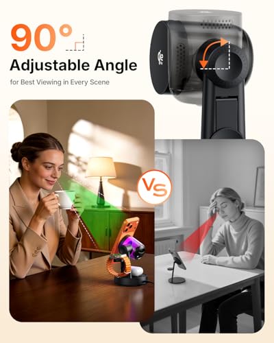 Qi2.2 25W Fast Wireless Charger Design for MagSafe Charger for iPhone 17/16/S26 Ultra, 3 in 1 Magnetic Charging Station with Bluetooth Speaker & Light, Watch Charger Stand for Apple Watch, for Buds