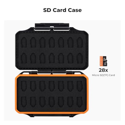K&F CONCEPT 28 Slot SD Card Case, SD/TF Card Holder/Organizer | Water-Resistant Anti-Shock/Dust, PM03 - size: For 28 Micro SD