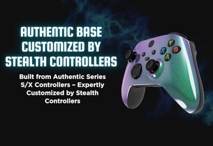 Stealth Controllers Wireless Controller for Xbox Series S, Xbox Series X, Xbox One - Soft Touch Feel - Custom Series S/X Controller (Green/Purple Fade) - color: Green/Purple Fade
