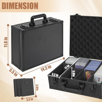 Toploader Storage Box for 3" x 4" 35pt Rigid Card, Magnetic Card Case | Portable Top Loader Card Case with 7 Removable Dividers, Holds 600+ Toploaders, Magnetic Holders for Sports Trading Cards - size: For 600+ Toploaders