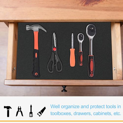 HARFINGTON Tool Box Foam 19"x11" EVA Non-Slip Toolbox Foam Inserts Adjustable Liner for Board Game Box Cases Storage Drawer, 6in1 Set - size: 19"x11"