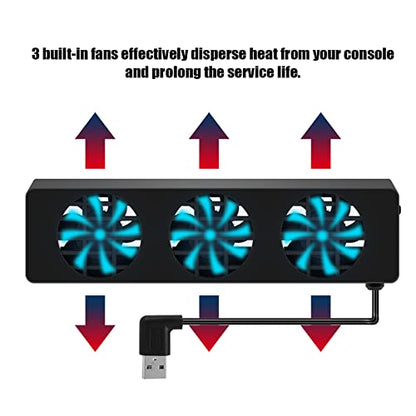 Cooling Fan, Cooling Fan Docking Station Cooler Holder Bracket USB Cooling Fan Base Stand Dock for Console