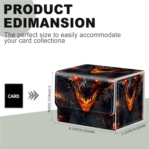 for Card Storage - High Capacity Anime Card Sleeves, Designed for Commander Decks - color: Demonic Dragons