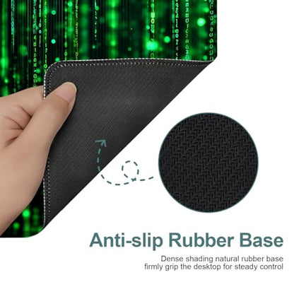Matrix Code Extended Gaming Mouse Pad 35.4"x15.7" Mousepad, Large Desk Pad Desk Mat for Gaming & Office, Non-Slip Rubber Base - color: 41, size: 35.4" x 15.7"