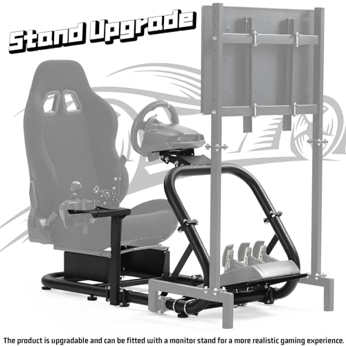 Dardoo Racing Simulator Cockpit Sim Racing Fit for Logitech G920 G29 G923 | for Thrustmaster T818 T248X T248 T300 TX, for Fanatec, Racing Simulator without Wheel Pedal Shifter Seat