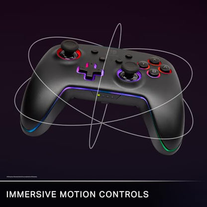 PowerA Enhanced Wireless Nintendo Switch and Switch 2 Controller with Lumectra, gaming controller, Officially licensed - style: Multi-Zone RGB Lighting