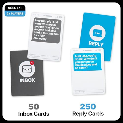 New Phone, Who Dis? by Relatable – Offline Text Message Party Game - Spicer Edition Party Game, Funny Social Icebreaker for Groups, and Summer Fun for Game Night, Includes 50 Inbox & 250 Reply Cards - style: Core Game