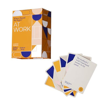 ESTHER PEREL Where Should We Begin? At Work, Backed by Culture Amp Science | Office Games & Team Building Games for Work, 100 Talking Point Cards to Build Trust & Connection, Transform Your Work Culture
