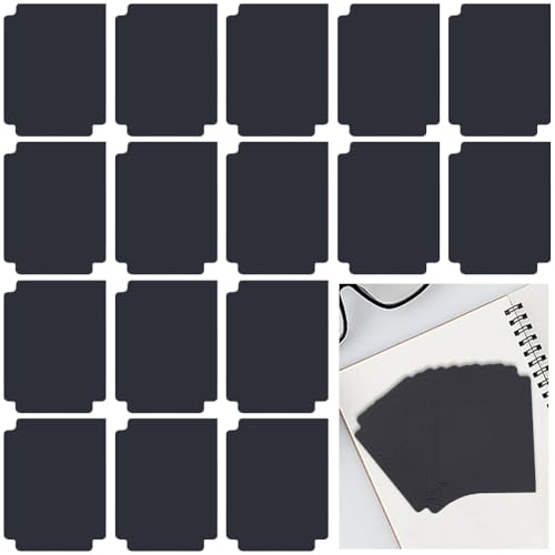 CRASPIRE 20Pcs Trading Card Divider Black Card Dividers 3.7" x 2.8" Frosted Plastic Sorting Paper Storage Boxes Standard Organizer Deck Tray Separator with Tab for Sports Baseball Playing - style: Black 20Pcs