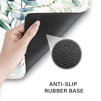 Desk Pad and Keyboard Wrist Rest, Large Mouse Pad + Keyboard Pad+Mouse Wrist Support, Non-Slip Desk Mat Protector for Office, Home 31.5×11.8 Inches Cute Flowers - color: Cute Flowers