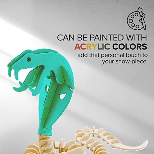 Hands Craft DIY 3D Wooden Puzzle – 6 Assorted Wild Animals Bundle Pack Set Brain Teaser Puzzles Educational STEM Toy Adults and Kids to Build Safe and Non-Toxic Easy Punch Out Premium Wood JP2B8 - color: Wild Animals
