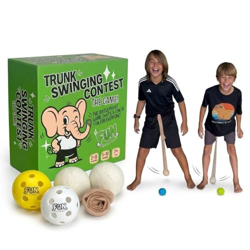 Trunk Swinging Contest Fun Action Party Game, 2 Player Set | Hip Swing Race, Indoor and Outdoor, Group Hilarious, Adults and Family, Office Parties, Family Game Nights, Gag Gifts