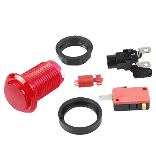 EG STARTS 10x New 12V LED lit Arcade Push Buttons with Micro Switch for Jamma Mame Games Parts Multicade Choice of 5 Colour