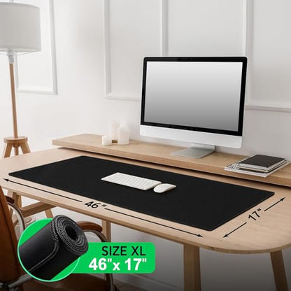 LifeTrim Huge 46”x17” 5mm Gaming Mouse Pad Large Mouse Pad for Desk Gaming Giant Black XXL Thick Long Extra Large Extended Big Gamer Desk Mat - size: 46" x 17"
