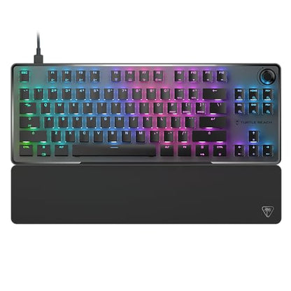Turtle Beach Vulcan II TKL Pro Hall-Effect Mechanical RGB Gaming Keyboard | Magnetic Switches, Adjustable Actuation, Customizable RGB Keys, Rapid Trigger, Swappable Keycaps, Tenkeyless, White - color: Black