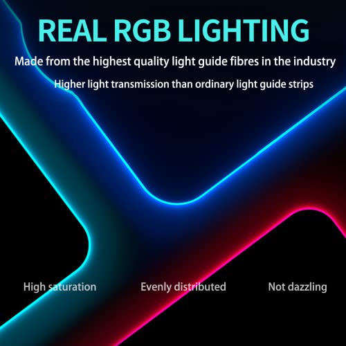 RGB Gaming Mousepad,Wireless Charging Desk Mat,15W Fast Charging | Extened Large Size,with Phone Holder,10 Lighting Modes For Office Mobile Phone Devices,Home & Office,31.5"X11.8"(Galaxy) - color: Galaxy