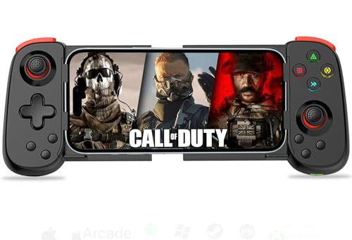 Koiiko Wireless Controller for iPhone 17/Android/PC/iPad/Tablet/Appl Arcade MFi Games/Switch, Support Streaming on PS/Xbox/PC Console, Cloud Gaming Gamepad Joystick - Turbo/Dual Motors Black - color: Black, size: D6-DP-Simplified Version
