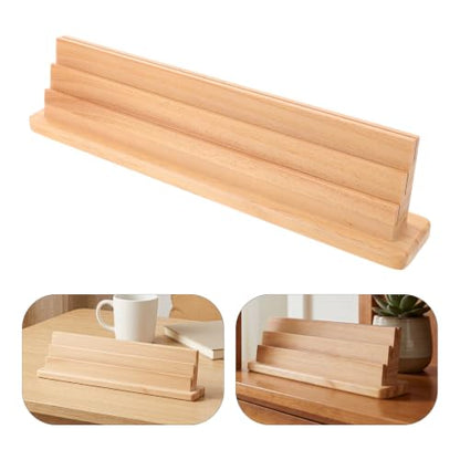 Wooden Playing Card Holder Tray for Poker Games and Game Rooms Stable Card Organization Natural Wood Grain Finish Stand for Adults