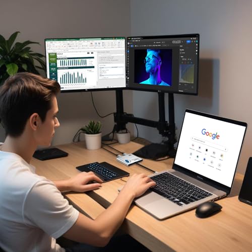 OREI SplitExtend HDMI Splitter Extended Display for Windows Only Dual Monitor - Multi-Monitor Display 3 Separate Screens - USB-C Adapter to HDMI 2.0, 4K@30Hz Outputs - 100W PD and USB 2.0 Input | OREI SplitExtend HDMI Splitter Extended Display for Windows