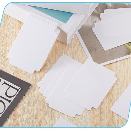 50 Pcs Trading Card Dividers Plastic Card Dividers, Frosted Separator with Tabs Standard Vertical Compatible with Games Sports TCG, 2.7 x 3.8 Inches (White) - color: White