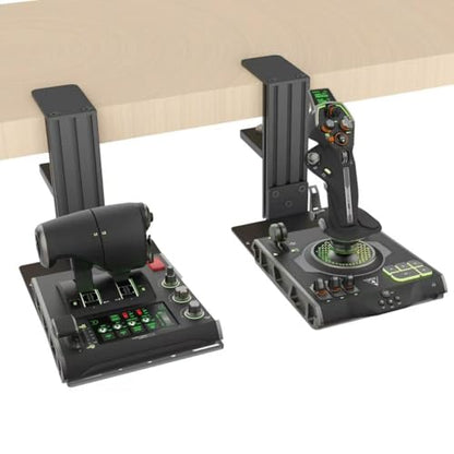 wuutyty 2 Sets of HOTAS Desk Mounts for Flight Sim Game Joysticks, Throttles Compatible with Logitech X56/X52/X52 Pro, Thrustmaster T-Flight Hotas series/T.16000M FCS/Sol R2/R4/TCA