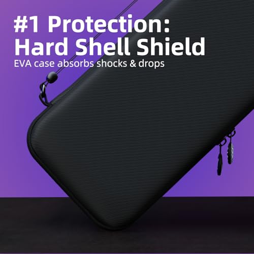 SAVAGE RAVEN by Skull & Co. Every Day Slim Carrying Case for Nintendo Switch 2: Portable Hard Shell Protective, Gaming Console Protection Case- Denim - color: EDC-Denim