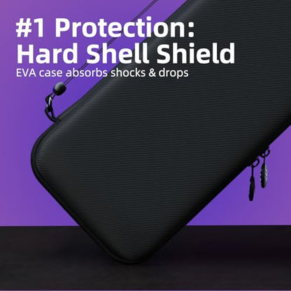 SAVAGE RAVEN by Skull & Co. Every Day Slim Carrying Case for Nintendo Switch 2: Portable Hard Shell Protective, Gaming Console Protection Case- Denim - color: EDC-Denim