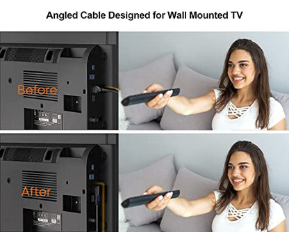CableCreation 3ft 4K HDMI Cable - Right Angle 90 Degree, Male to Male Cable for Ultra HD 4K@60Hz, 3D Video - 2-Year Warranty - size: 3FT, style: Right Angle