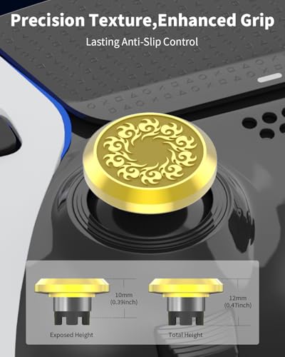 KD.FLY Metal Thumbsticks & Back Paddles for PS5 Edge Controller Joystick Replacement, Custom Analog Thumb Sticks Caps for PS5 Dual Sense Edge Stick Module, 2 Joystick, 4 Back Buttons, Celestial Cloud - color: Celestial Cloud