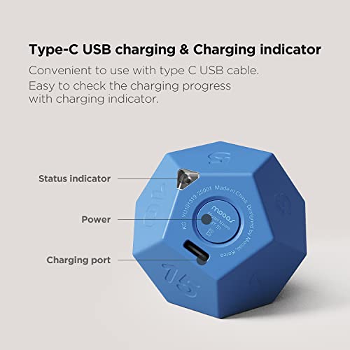 mooas Dodecagon Time Ball Rechargeable Mini Timer (White) - color: White