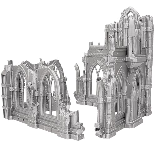 Sci-Fi Ruin Set 2 - Modular Sci-Fi Terrain for Tabletop Wargaming Competitive Ruins 28mm 32mm - style: One Set