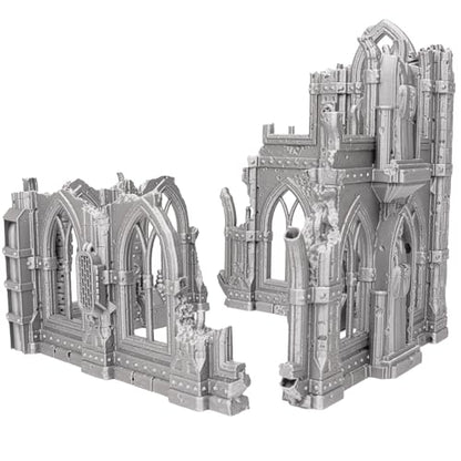Sci-Fi Ruin Set 2 - Modular Sci-Fi Terrain for Tabletop Wargaming Competitive Ruins 28mm 32mm - style: One Set