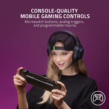 Razer Kishi V2 Mobile Gaming Controller for iPhone (Lightning): Console Quality Controls - Universal Fit w/ Extendable Bridge - Stream PC, Xbox, PlayStation Games - Customizable Triggers - Ergonomic - color: Black, style: Kishi V2