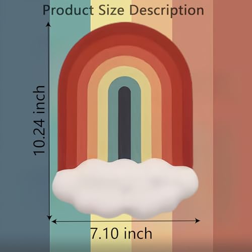 Cute Rainbow Mouse Pad with Wrist Rest for Mouse Pad Gel Cloud Keyboard Wrist Rest PU Base Silicone Ergonomic White Cloud Mouse Wrist Pad Support for Gaming Desk Laptop Home Office - color: 1pcs Rainbow Cloud