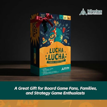 Whales Entertainment| Lucha Lucha 345| Strategy Board Games for Adults, Family and Kids Aged 6 +| Fun Wrestling-Themed Game for 2 Players | Classic Board Game Gifts for Adults,Teens and Kids