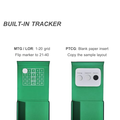 Pocket Dice Box (Adventurer Module) - Built-in Life Tracker - Fits 15 Counter Dice (15 mm) or 30+ Unsleeved Cards - Stores Inside Adventurer - MTG, PTCG & More (2. Veil (Black/Green)) - color: 2. Veil (Black/Green)
