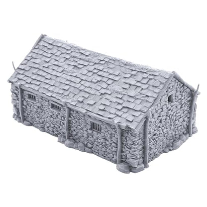The Stone Barn by Printable Scenery, 3D Printed Tabletop RPG Scenery and Wargame Terrain 28mm Miniatures