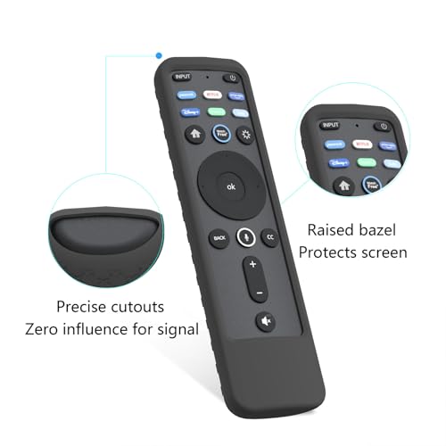 Case for Vizio XRT260 Voice Remote Control 2023/2021, Cover for VIZIO XRT260 Smart TV Remote Silicone Skin Sleeve Black - color: Non-Glow Black