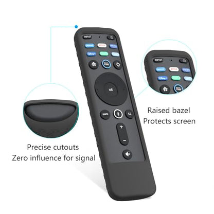 Case for Vizio XRT260 Voice Remote Control 2023/2021, Cover for VIZIO XRT260 Smart TV Remote Silicone Skin Sleeve Black - color: Non-Glow Black