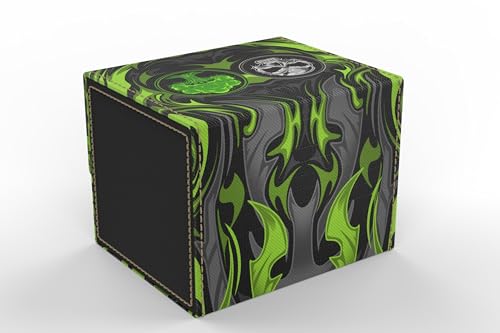 Vault- TCG/MTG 100+ Card Color Combo Deck Box (Black/Green) - color: Black/Green