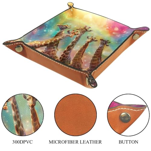 Giraffes Rainbows Dice Tray Dice Rolling Tray Folding Dice Holder for Dice Games, Like RPG, DND and Other Table Games - color: Multi 14