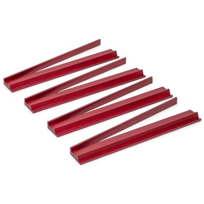 Yellow Mountain Imports Dark Camphor Wooden Mahjong Game Racks with Pushers, 18 Inches - Set of 4 (Includes Magnetically Attached Mahjong Pushers) - color: Dark Camphor