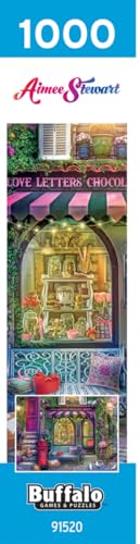 Buffalo Games - Love Letters Chocolate Shoppe - 1000 Piece Puzzle | Made in USA, Recycled Board, Finished Size 26.75 x 19.75 in, Includes Poster, Giftable, Frameable Art