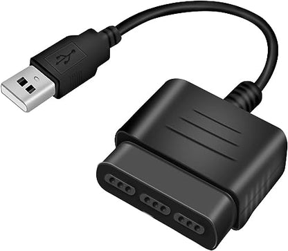 PS2 Controller to USB Controller Adapter, Converter Cable Compatible with PS1 PS2 Dual Shock 2 Joypad Gamepad to PS3 PC Game